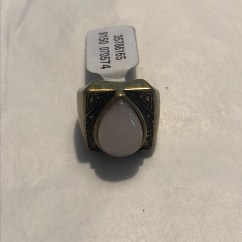 Free People Gold and Cream Ring